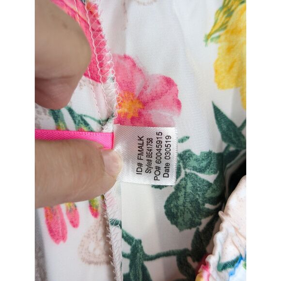 NWT BETSEY JOHNSON Tank Culotte Pants Pajama Set Sz L Floral Print Flowy Boho - Picture 12 of 13